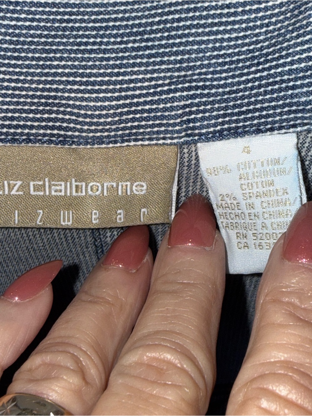 Liz Claiborne Sleeveless Denim Midi Dress. Nice stretch 98% cotton 2% spandex. 4 - Picture 4 of 7
